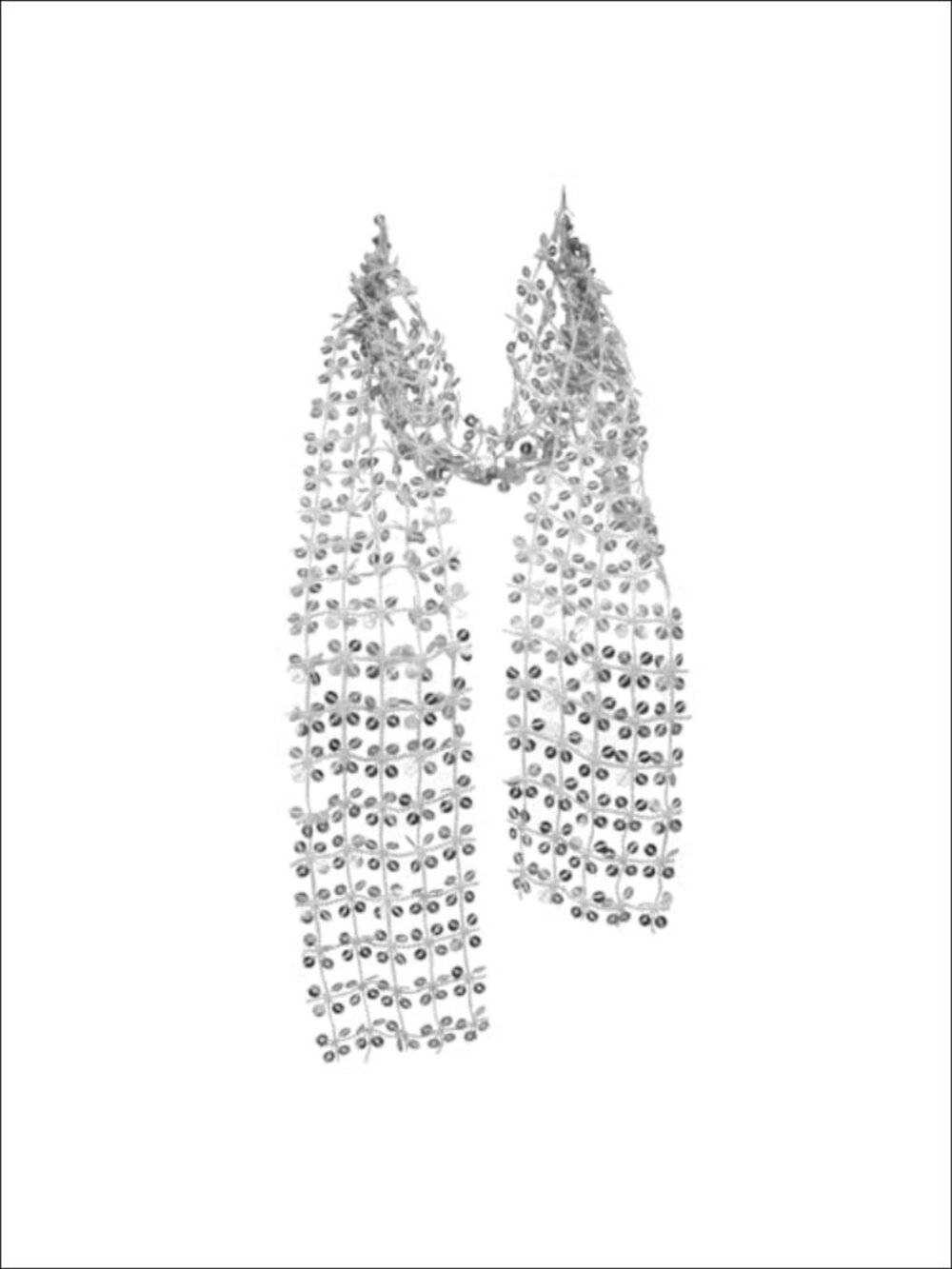 Sequin Skinny Scarf Lightweight Sparkly Glitter Party Accessory